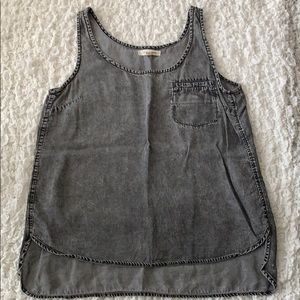 FOREVER 21 black Chambray tank